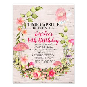 Impression Photo Signe de la capsule du premier anniversaire   Fée 