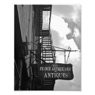 Impression Photo Signe français de magasin d'antiquités