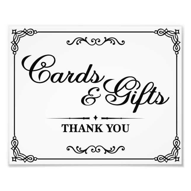 Impression Photo Signes mariages - Noir & Blanc - Cartes & Cadeaux  (Devant)