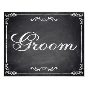 Impression Photo Signes mariages - tableau noir - Salle -