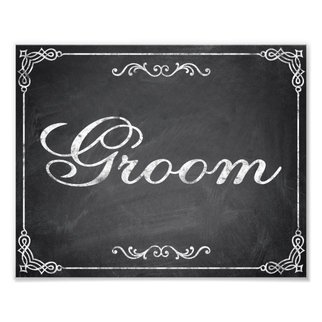 Impression Photo Signes mariages - tableau noir - Salle - (Devant)