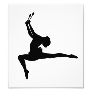 Impression Photo Silhouette de gymnastique rythmique