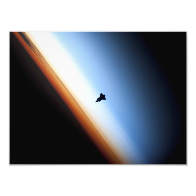 Impression Photo Silhouette de la navette spatiale Endeavor (Devant)