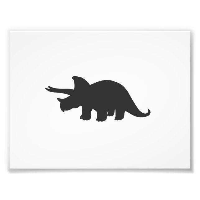 Impression Photo Silhouette de triceratops - Choisissez la couleur  (Devant)