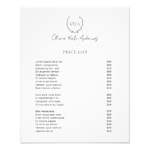 Impression Photo Simple classique Monogramme Wreath Élégant