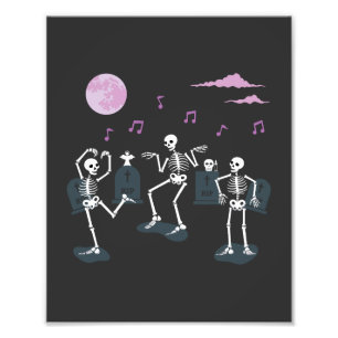 Impression Photo Skeletons dansant en cercle