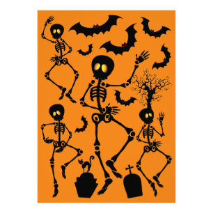 Impression Photo Skeletons d'Halloween Macabre Dance
