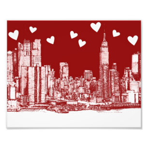 Impression Photo skyline valentine NYC