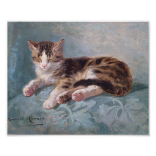 Impression Photo Sleepy Kitten par Henriette Ronner-Knip