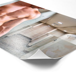 Impression Photo SlipperyJoe cheminée homme musclé six pack abs