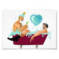 SlipperyJoe's deux gays hommes aiment la baignoire