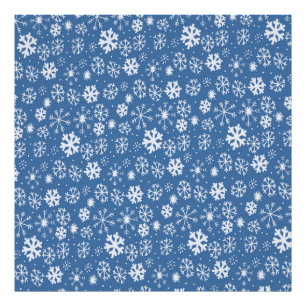 Impression Photo Snowflake Snowstorm Avec Sky Blue Arrière - plan