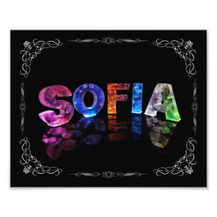 Impression Photo Sofia - Le nom Sofia en lumières 3D (Photo :