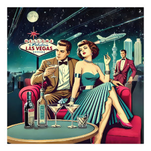 Impression Photo Soirée Martini Vegas de l'ère spatiale