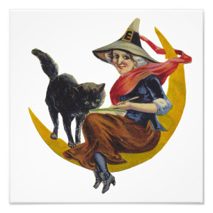 Impression Photo Sorcière vintage d'Halloween