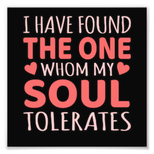 Impression Photo Soul Mate Valentine Romantique Valentines Jour Cou