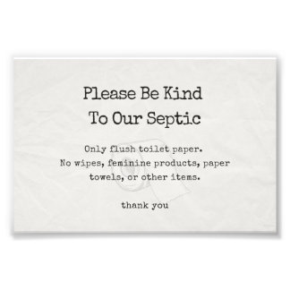 Impression Photo Soyez Gentils Avec Notre Signe Septique