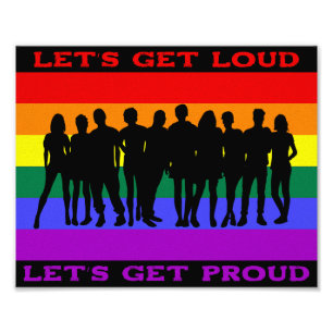 Impression Photo Soyons forts, soyons fiers de la fierté LGBTQ