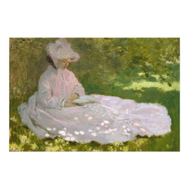 Impression Photo Springtime, Impressionist Portrait, Claude Monet (Devant)