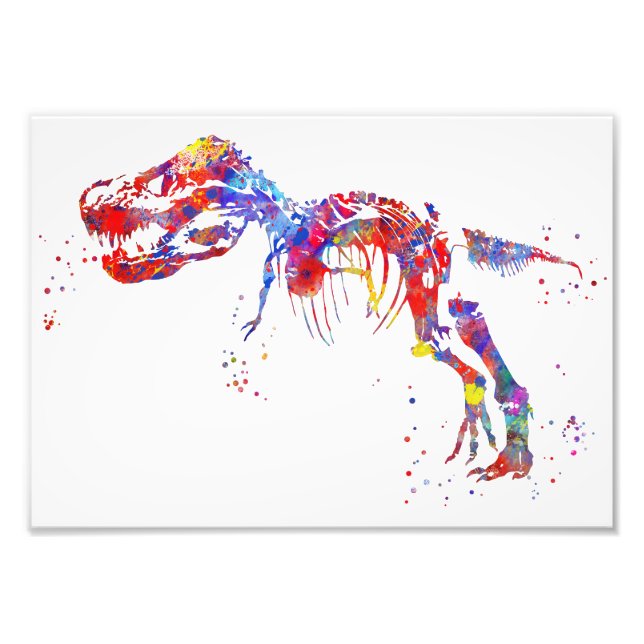 Impression Photo Squelette T Rex (Devant)
