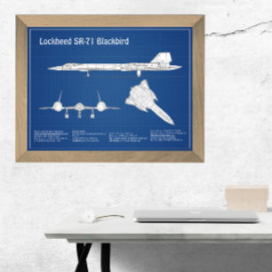 Impression Photo SR-71 Blackbird - Plan directeur de l'avion ABD