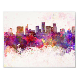 Impression Photo St. Paul skyline in watercolor background