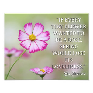 IMPRESSION PHOTO ST THERESE DE LISIEUX SI CHAQUE PETITE FLEURS RECH
