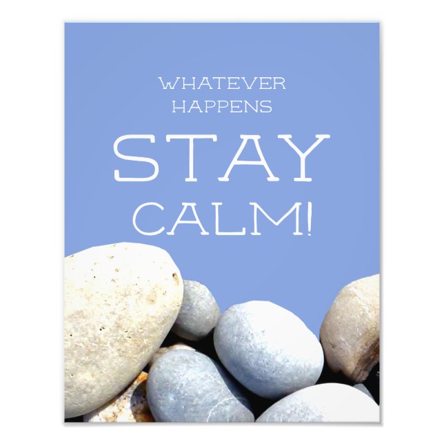 Impression Photo Stabilisez le calme Inspirer Citation Typographie  (Devant)