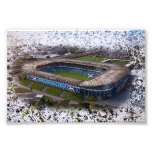 Stade de rugby d'Édimbourg avec drapeau de l'Écoss