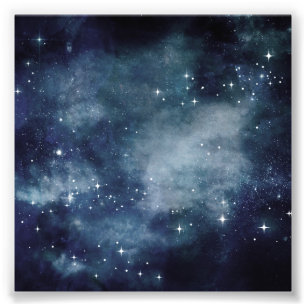 Impression Photo Starry Night Blue Sky Stars Astrologie Universe