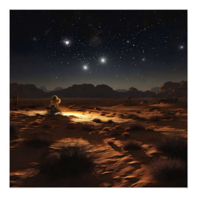 Impression Photo Starry Night Desert (Devant)
