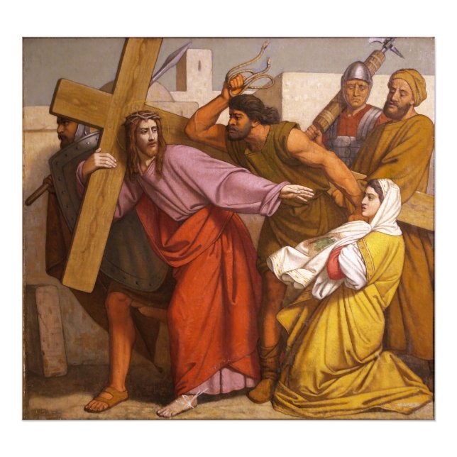 Impression Photo Stations de la Croix 5 Simon porte la Croix (Devant)