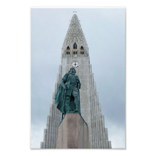 Impression Photo Statue de Leif Erikson, Islande, 8x12