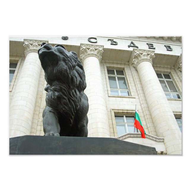 Impression Photo Statue de lion, Sofia, Bulgarie (Devant)