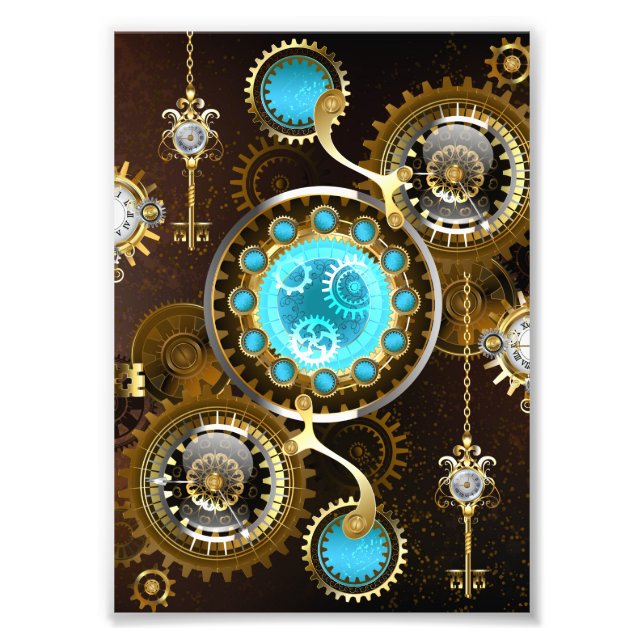 Impression Photo Steampunk Rusty Background (Devant)