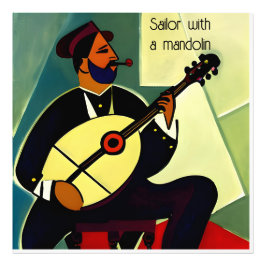 Impression Photo Style Cubiste - Sailor à la mandoline