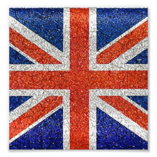Impression Photo Style grunge vif de drapeau de l'Angleterre