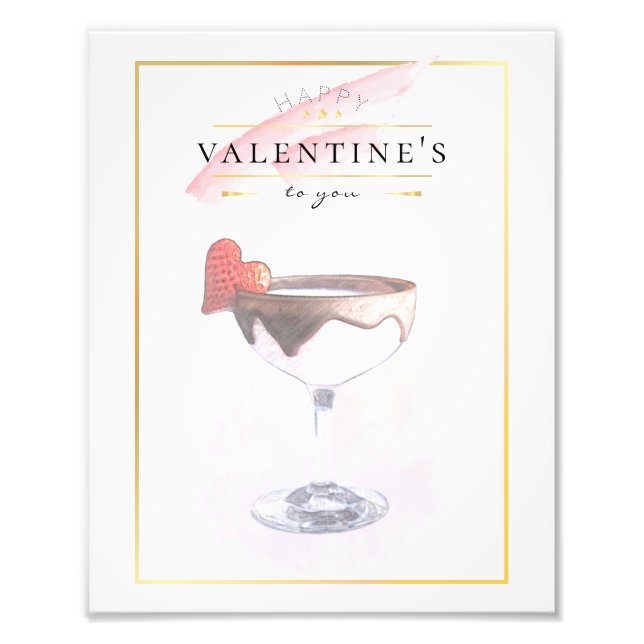 Impression Photo Stylish Pencil Art St. Valentine's Day Cocktail (Devant)