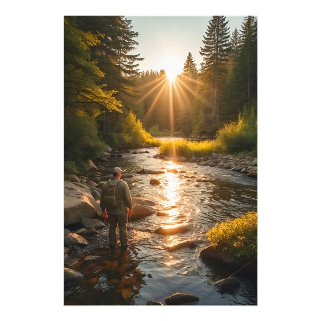 Impression Photo *~* Sun Man River Stream Nature AP49 (Devant)