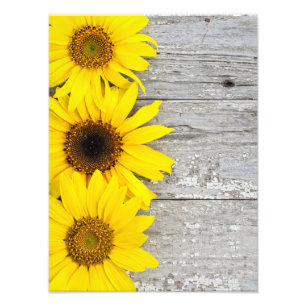 Impression Photo Sunflowers on table