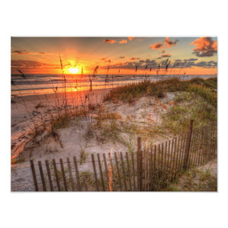 Impression Photo Sunrise Over Sand Dunes à Daytona Beach, FL