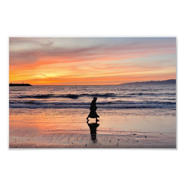 Impression Photo Sunset Beach Walk - Venice Beach, CA (Devant)