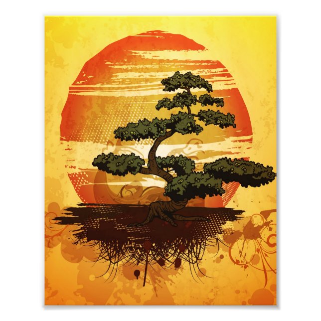 Impression Photo Sunset de Bonsai Tree (Devant)