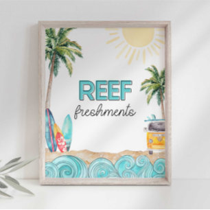 Impression Photo Surf Anniversaire Fête Reef Freshments Signal