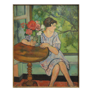 Impression Photo Suzanne Valadon Jeune fille devant une fenêtre