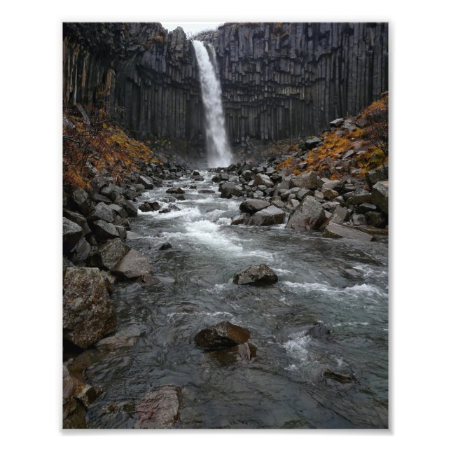Impression Photo Svartifoss watervall en Islande (Devant)
