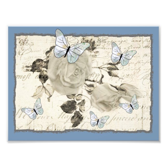 Impression Photo SW Rose et papillon (Devant)