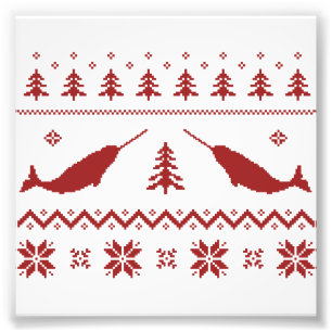 Impression Photo Sweater de Narwhal Christmas