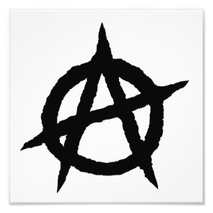 Impression Photo Symbole anarchique Noir punk culture signe chaos