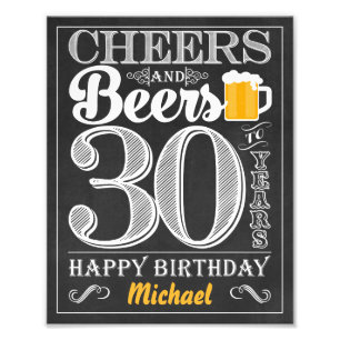 Impression Photo Symbole d'anniversaire heureux de 30 ans pour les 